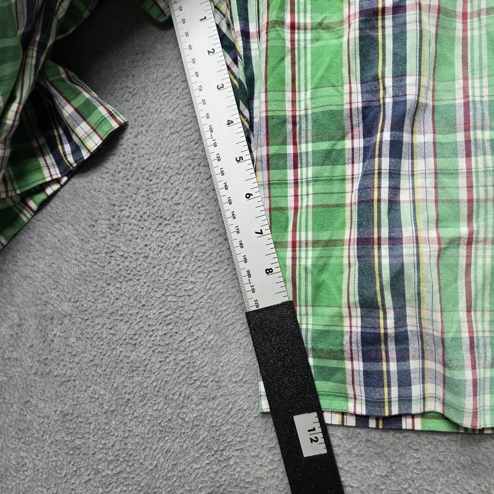 Polo By Ralph Lauren Men Shorts 36 Green Plaid Chino Button 12
